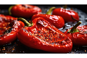 char roasted red peppers ai, a Nature Photo by pikepicture