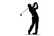 golfing swing silhouettes showcasing, an Illustration by Amazin_art (Thumbnail 4 of 31)