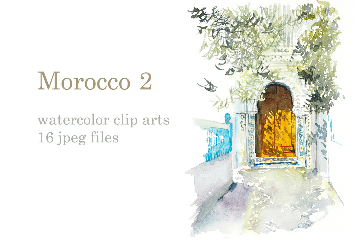 Watercolor Set Morocco 2, an Object Illustration by Budogoshch (Photo 1 of 4)