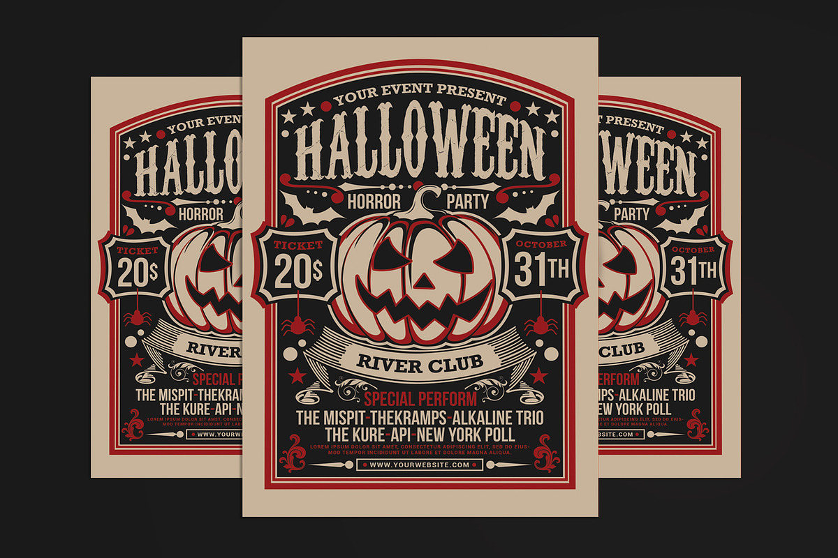 Halloween Horror Night Party, a Flyer Template by Muhamad Iqbal hidayat (Photo 1 of 4)