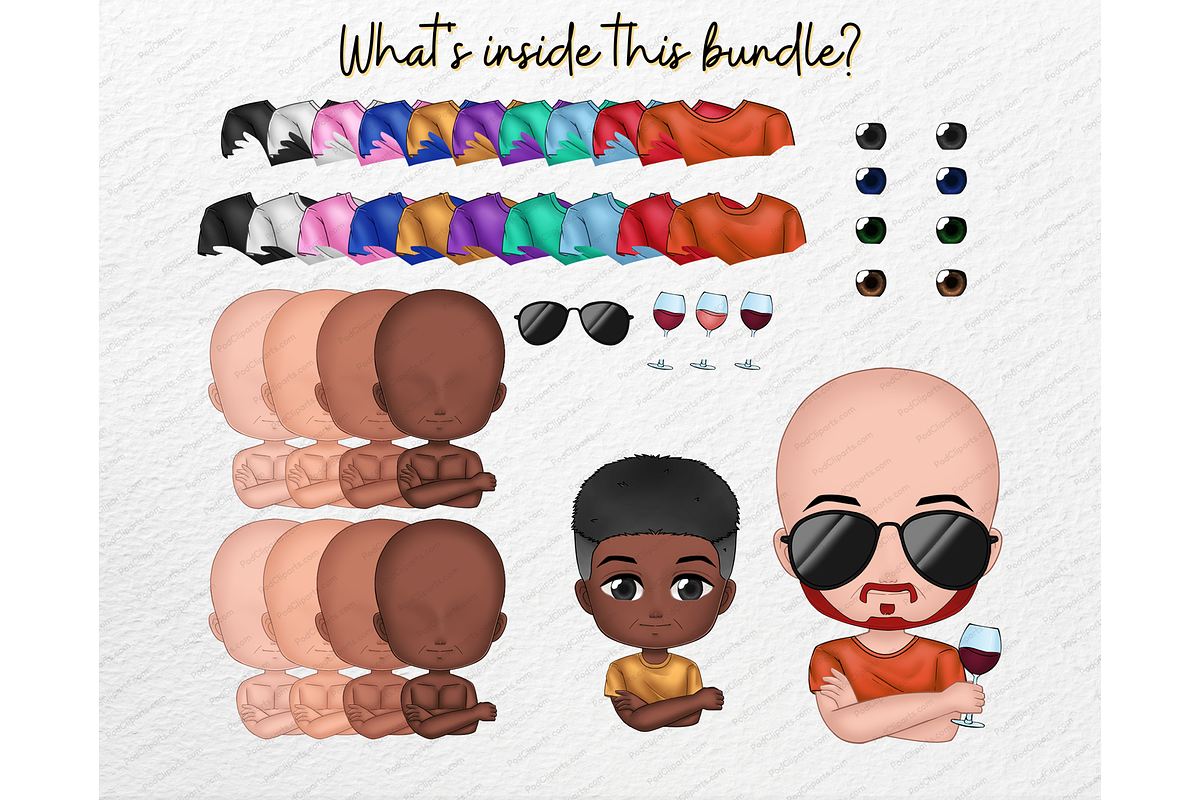Bundle Chibi We are Family Clipart P, a Person Illustration by Podcliparts (Photo 10 of 10)