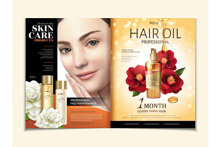 Cosmetic magazine template, a Magazine Template by TotallypicRF