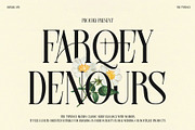 Farqey Denours Serif Font, a Serif Font by Heinzel Std (Thumbnail 1 of 19)