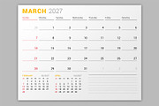 Wall Calendar 2027 (WC027-27-S), a Stationery Template by mikhailmorosin (Thumbnail 5 of 7)