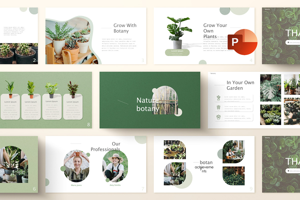 Nature Botany Powerpoint Template, a Presentation Template by PaperMoon (Photo 1 of 4)