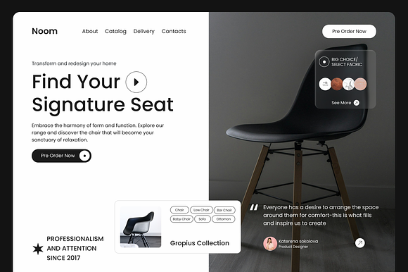 Noom Furniture Website Hero preview 2