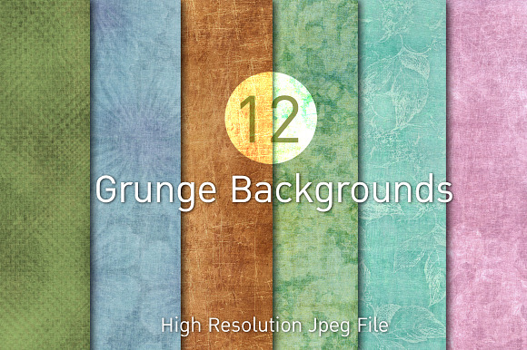 12 Grunge Backgrounds (Free Bonus) preview 6