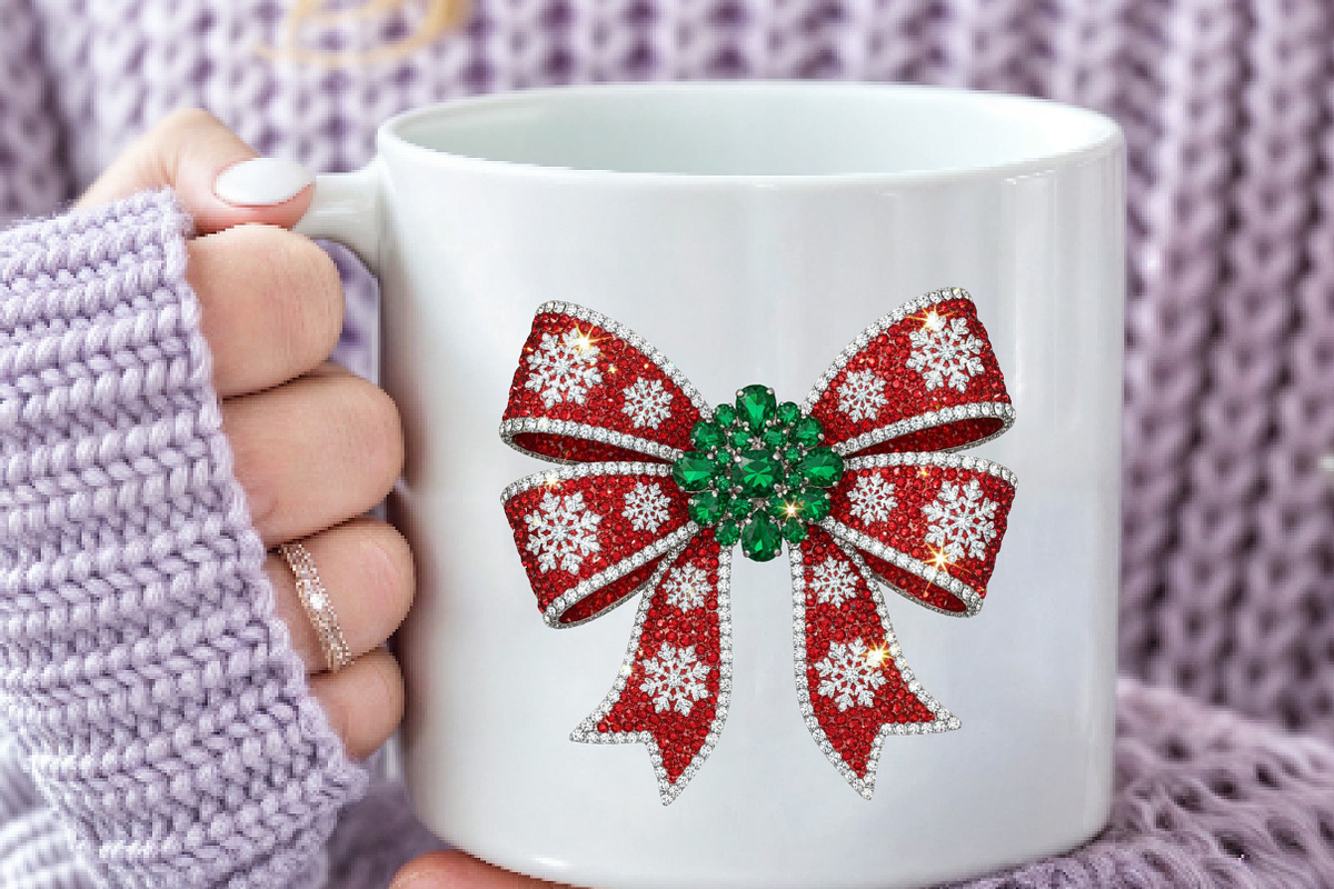 Sparkling Glitter Christmas Bow Png, an Illustration by Dream Creation (Photo 4 of 5)