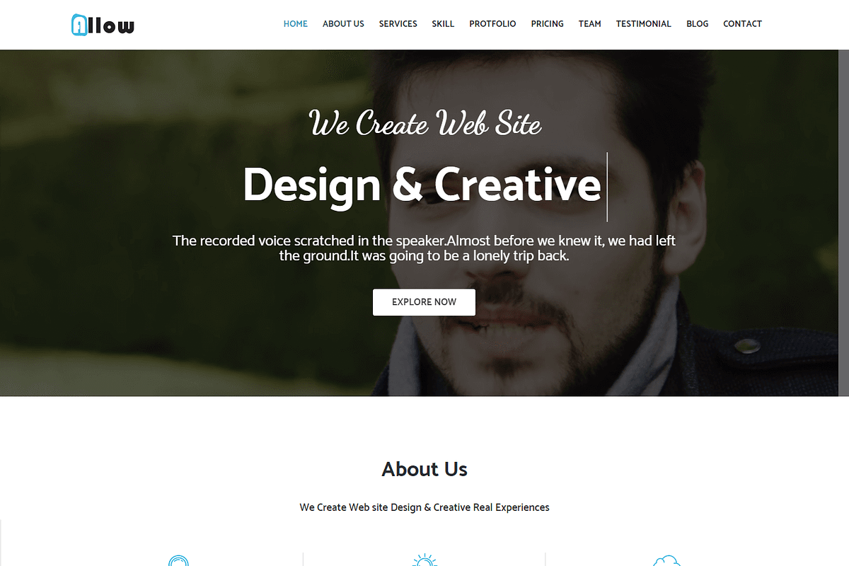 Allow One Page HTML5 Template, a HTML Template by CreativeGigs (Photo 2 of 4)