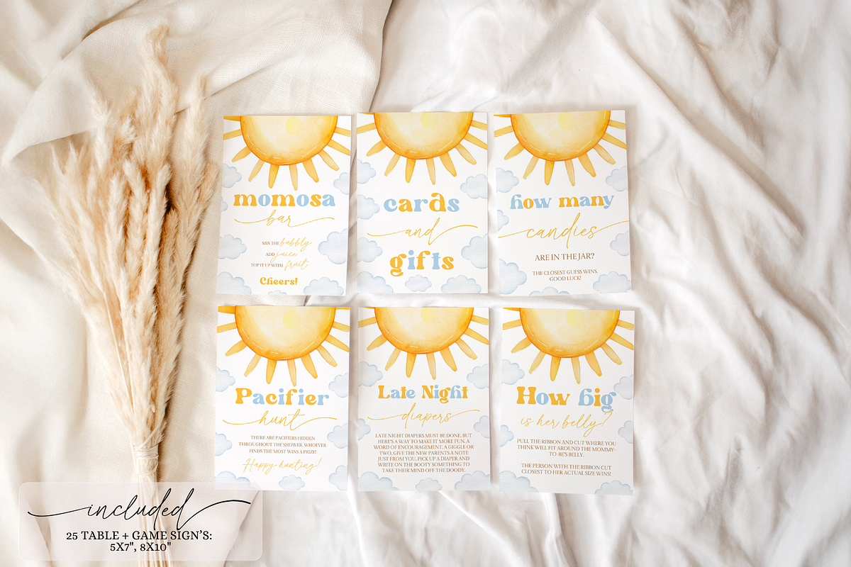 Little Sunshine Baby Shower Games, a Templates & Theme by VeliusCreativeStudio (Photo 3 of 6)