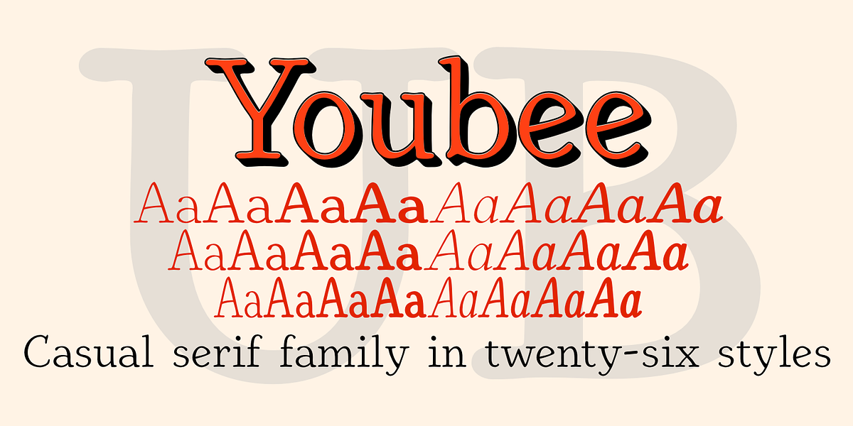 Youbee, a Serif Font by Ingrimayne Type (Photo 1 of 12)