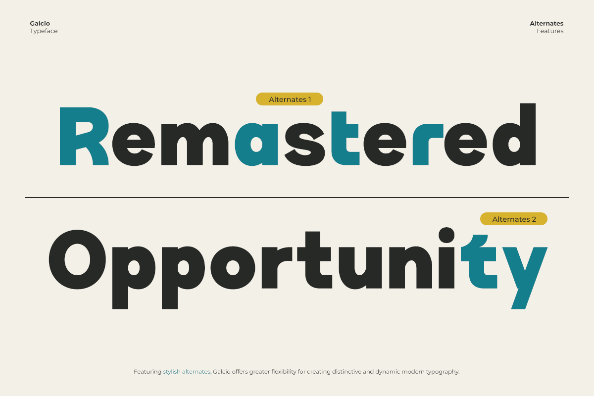 Galcio - Modern Bold Sans Serif Font, a Sans Serif Font by Say Studio (Photo 2 of 10)