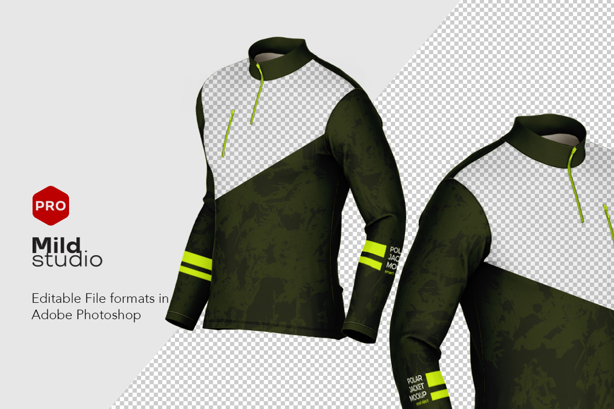 Men's Polar Jacket, a Hoody Mockup by Mildstudio (Photo 3 of 7)