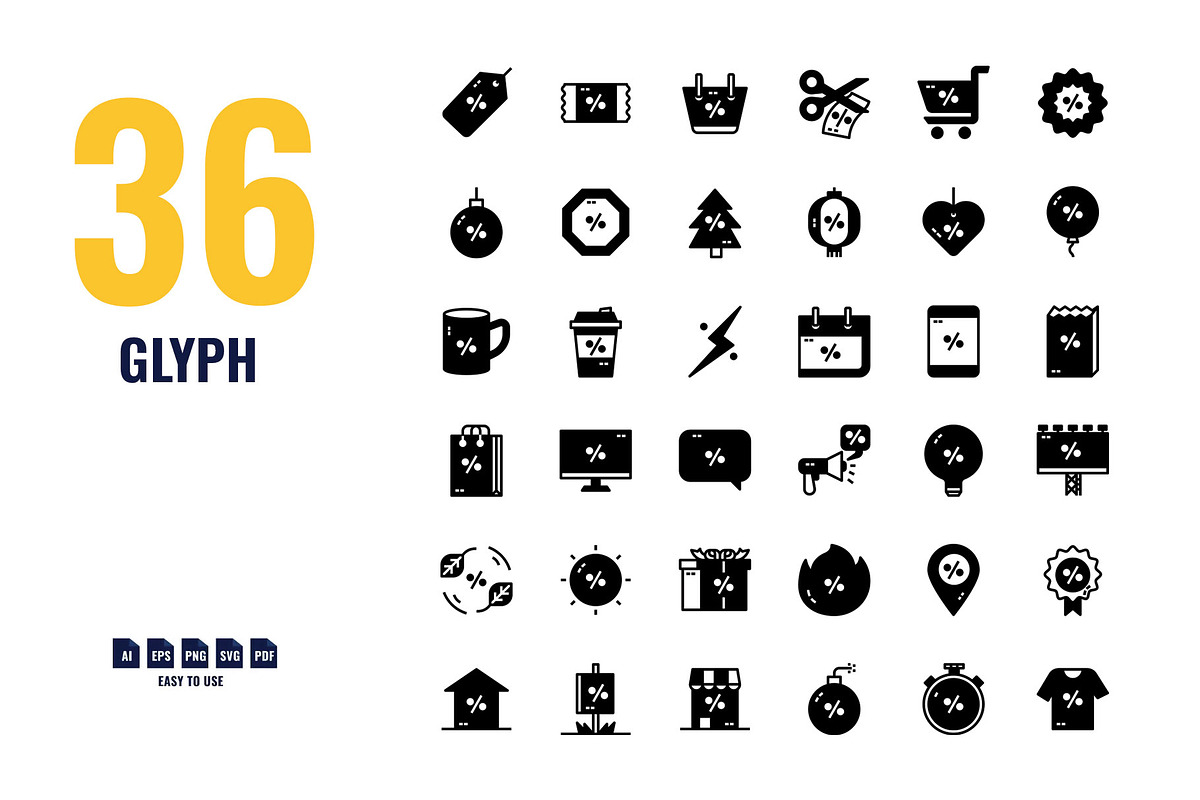 144 Shopping Discount Icon Bundle, an Outline Icon by Foxyard studio (Photo 4 of 6)