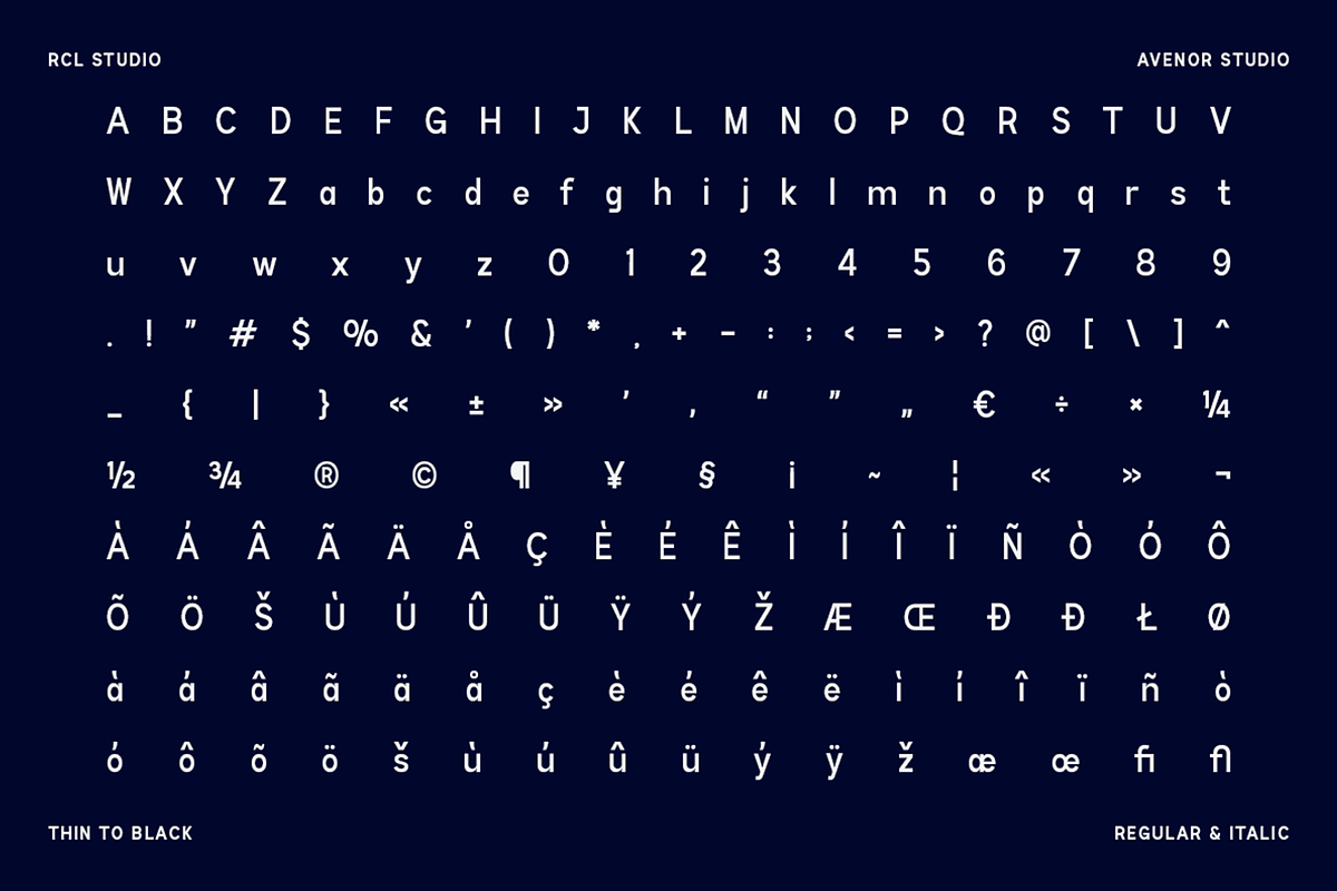 Avenor - Geometric Sans Serif Font, a Sans Serif Font by roomspace creative lab (Photo 9 of 9)