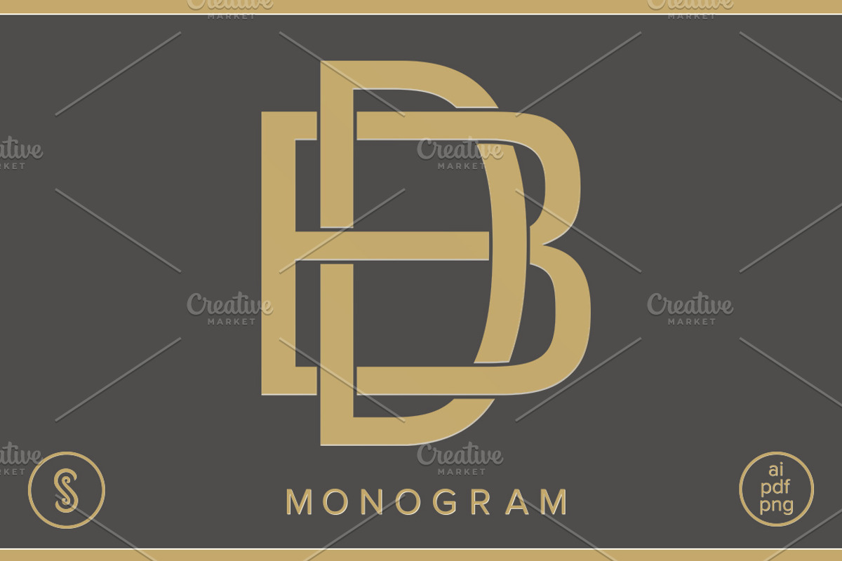BD Monogram DB Monogram, a Branding & Logo Template by Shuler Studio