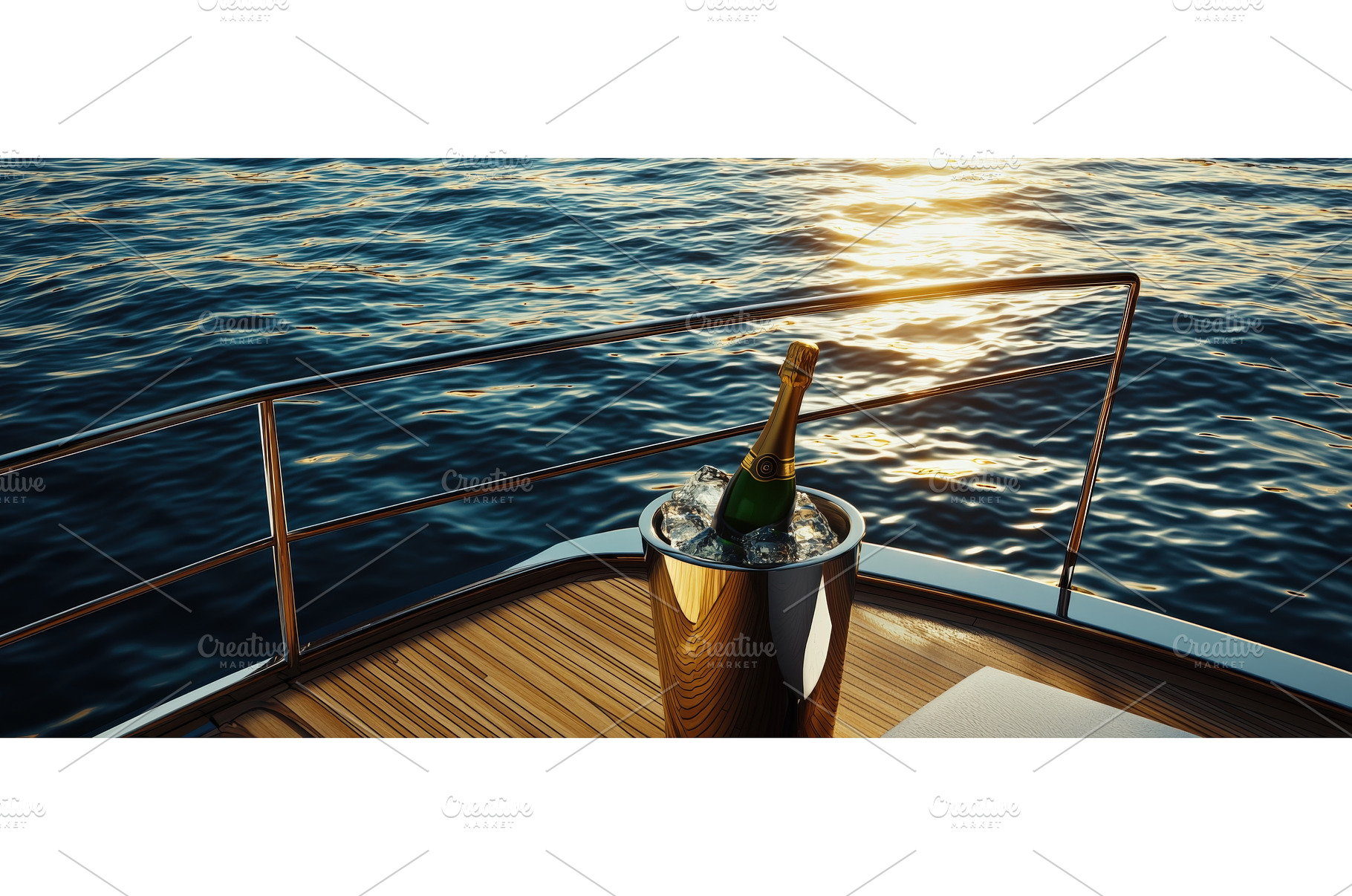 Luxury Yacht Sailing on Clear Blue, a Nature Photo by Rodica Ciorba