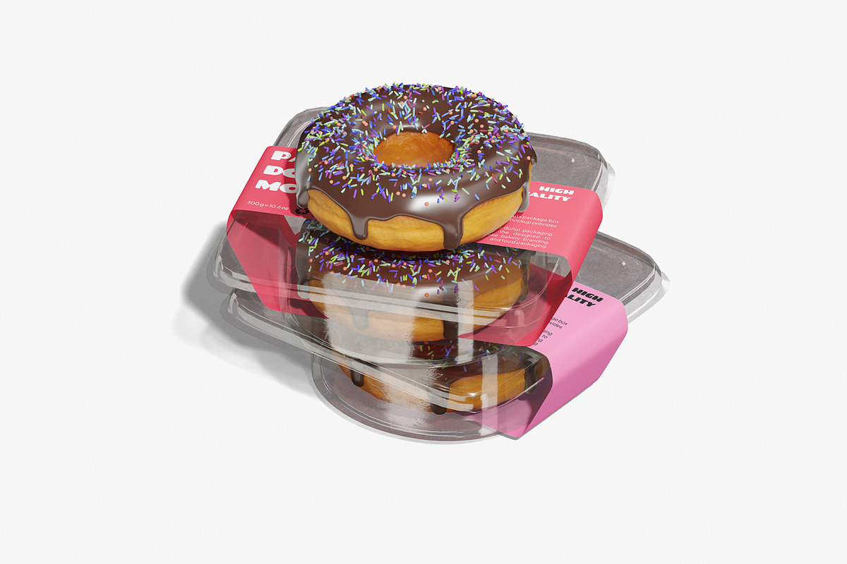 Package Donuts Mockup, a Packaging Mockup by Unerispace (Photo 4 of 5)
