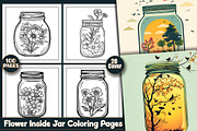 Flower inside jar Coloring Pages, an Object Illustration by protabsorkar11 (Thumbnail 1 of 7)