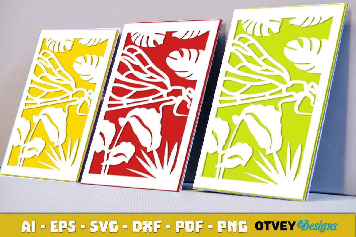Dragonfly Card Cover Paper Cut 12, an Object Graphic by OTVEY DESIGN (Photo 13 of 13)