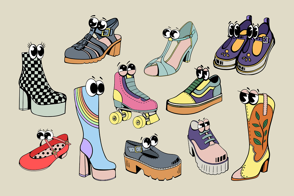Funny Shoes - Character Collection, an Illustration by Alina Sh (Photo 2 of 7)