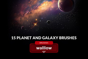 Galaxy & Planets Sky Photoshop Brush