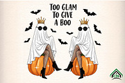 Funny Halloween Ghost PNG, an Illustration by Craft Nest (Thumbnail 1 of 6)