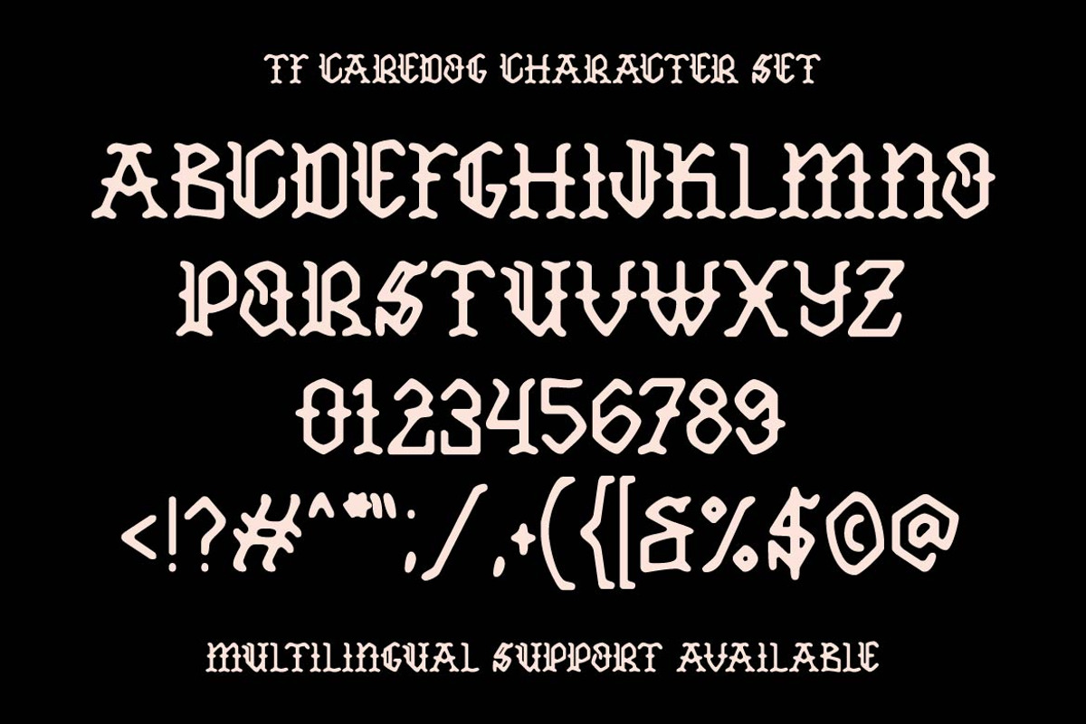 TF Caredog, a Blackletter Font by TeenageFoundry (Photo 10 of 10)