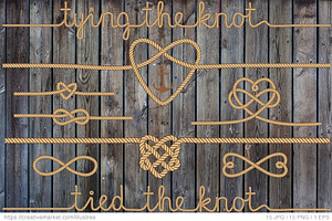 Tying The Knot, Beige Vector Set