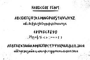 HARDCORE Font Cyrillic Version