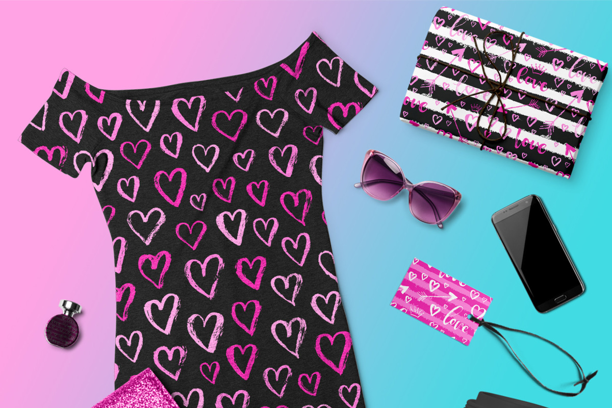 Love patterns set, a Pattern Graphic by Midstream (Photo 3 of 3)