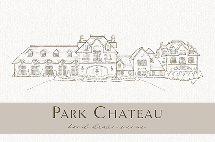 Park Chateau Venue Illustration, an Object Graphic by Blushed Design