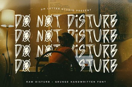 Do Not Disturb – Grunge Handwritten, a Handwritten Font by Dm Studio