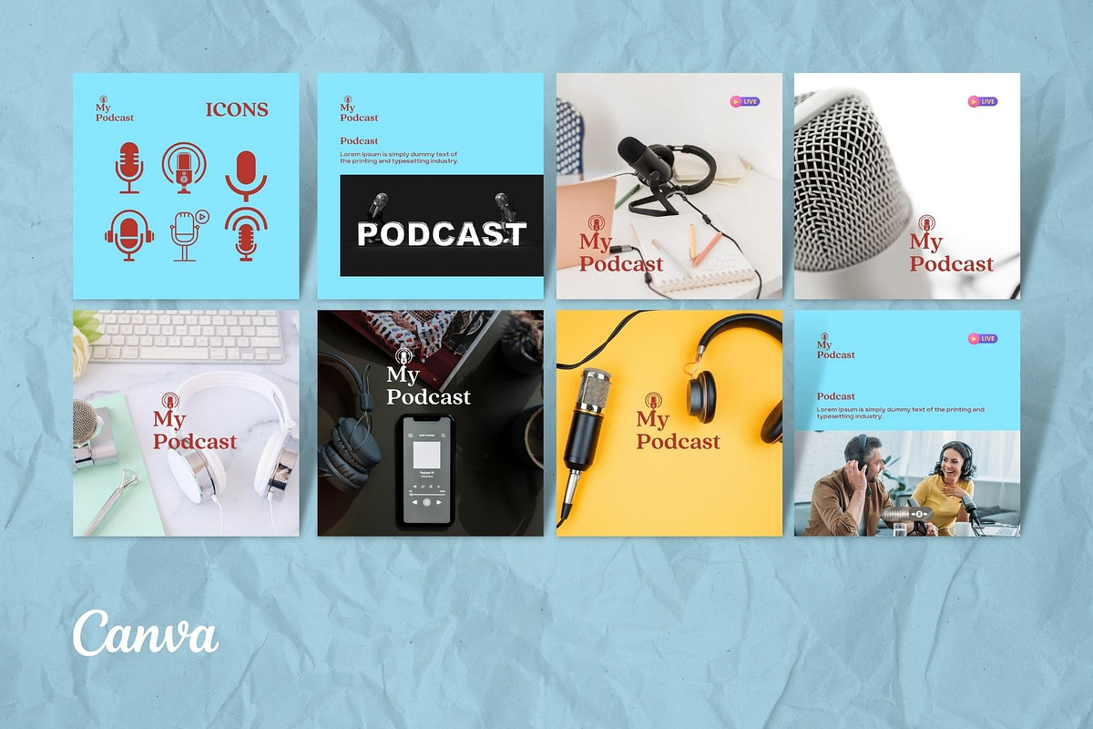 My Podcast - Social Media Template, a Social Media Template by Aji Gallery (Photo 7 of 16)