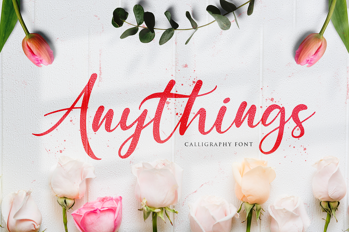 Anythings - Calligraphy Font, a Script Font by StringLabs (Photo 1 of 11)