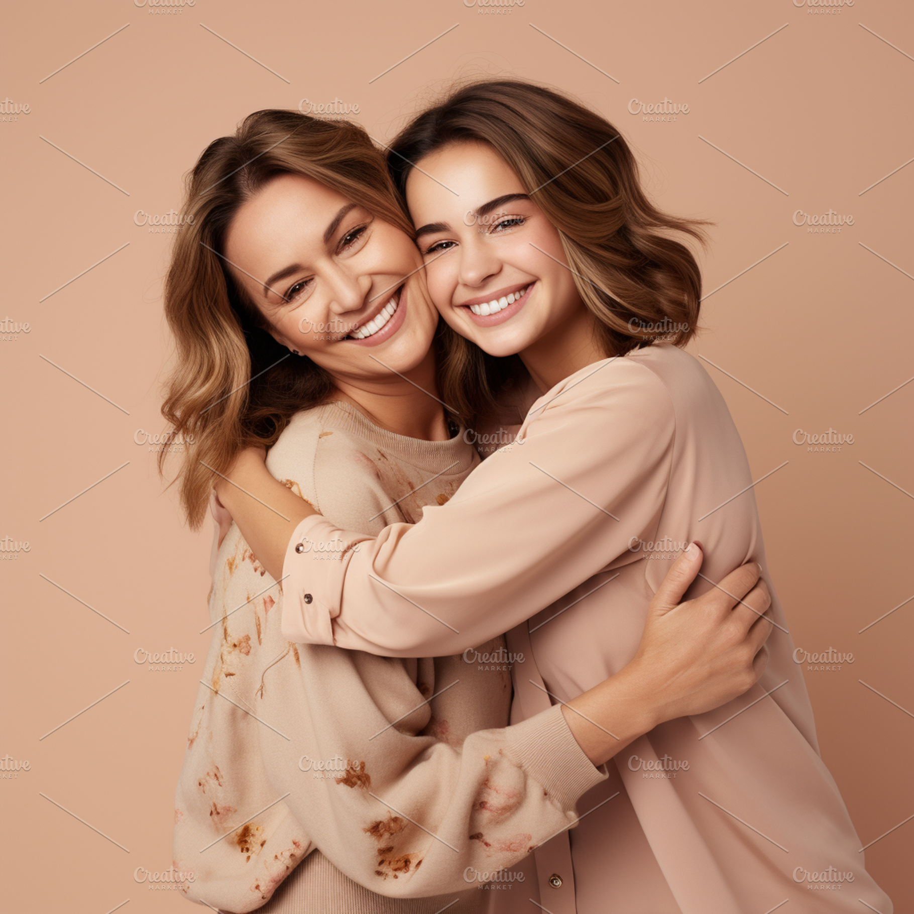 Photo of mom and daughter hugging, a Person Photo by Gear Store