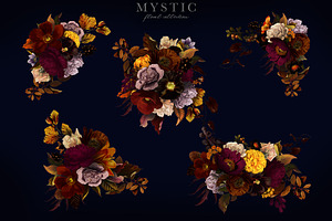 Mystic Floral Collection Clip Art