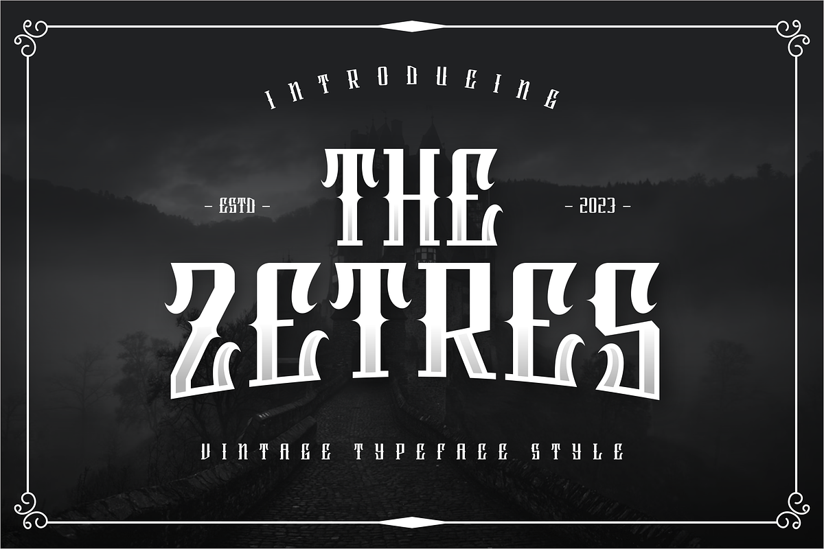 The Zetres Font, a Blackletter Font by majesticlogo (Photo 1 of 6)