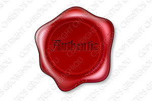 Authentic Red Wax Seal Illustration