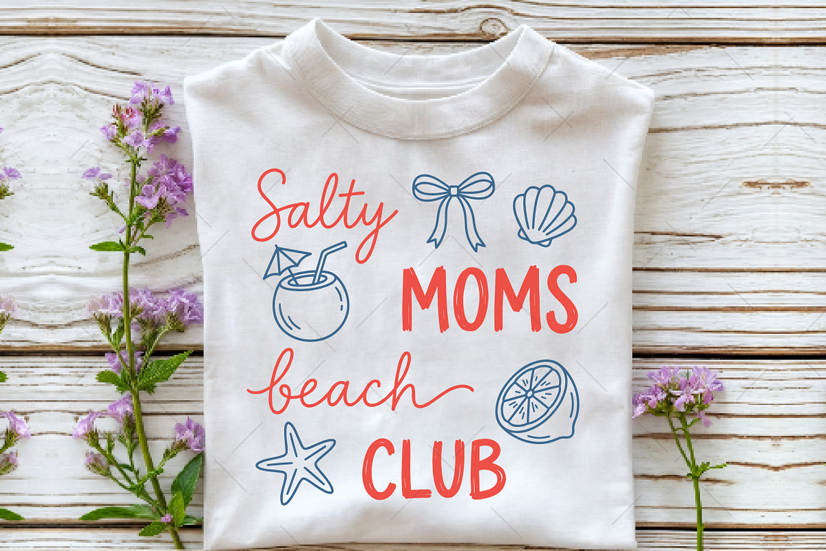 Doodle Summer Salty Moms Beach Club, an Illustration by OK Design (Photo 4 of 5)