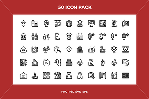 Fashion week icons, an Outline Icon by Wencory