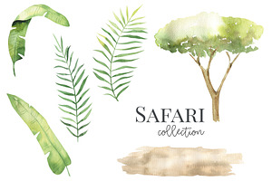 Safari Animals - Watercolor Set