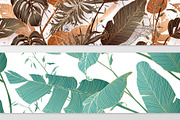 Palm leaves collection in gold, a Texture Illustration by Gluiki (Thumbnail 11 of 11)