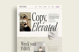Reina - Copywriter Website Template, a WordPress Template by K Design Co. Shop