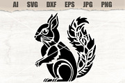 Stencil Squirrel, an Animal Illustration by MARYCRAFTIRIA (Thumbnail 1 of 3)