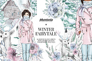 Winter Fairytale Cliparts, an Illustration by Phantasia Design (Thumbnail 1 of 8)