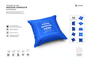 Square Pillow Mockup Template Set, a Household Mockup by DesignRushMarket (Thumbnail 1 of 11)