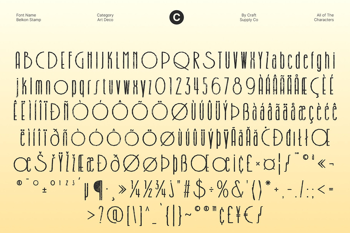 Belkon Stamp, a Sans Serif Font by Craft Supply Co. (Photo 8 of 8)