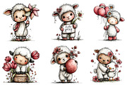 Whimsical Spring Lamb Clipart, an Illustration by Dream Creation (Thumbnail 6 of 7)