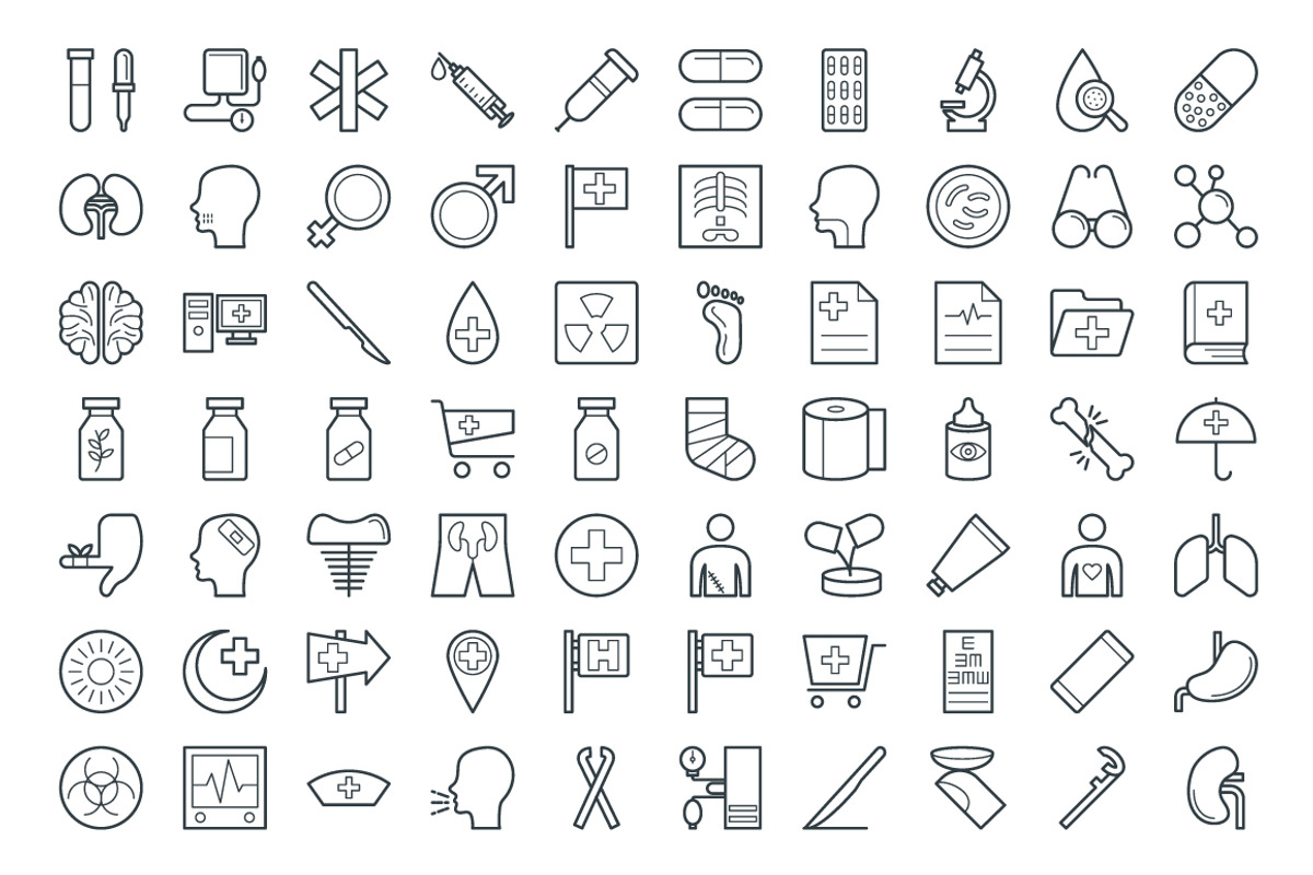 250+ Medical and Health Vector Icons, an Outline Icon by Vectors Market (Photo 3 of 5)